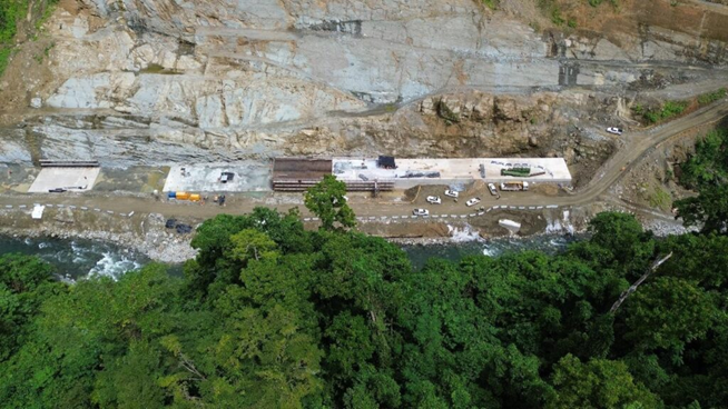 Tina River construction